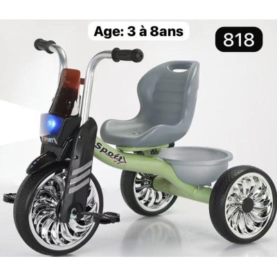Vélo à 3 Roues  Tricycle Pour Enfant 2 à 3 ans avec Lumière