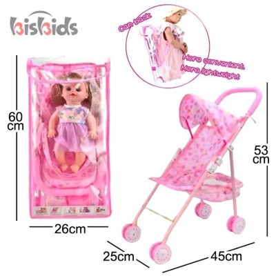 Poussette  avec poupée, jouet pour fille