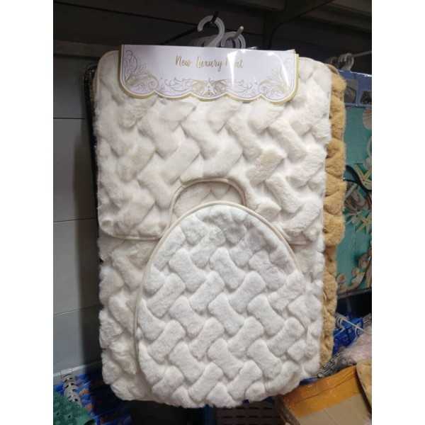 Set 3 tapis salle de bain de qualité