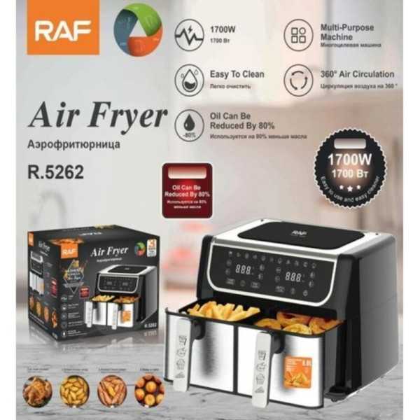 Friteuse à air numérique à deux paniers 5.0L pour chaque compartiment