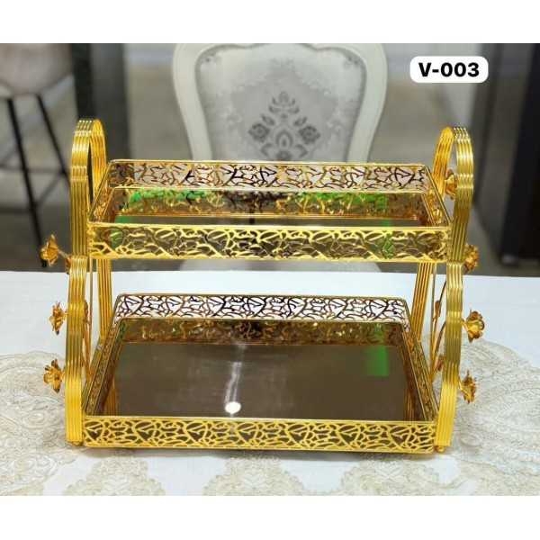 Présentoir à Gâteau Dessert Table Gâteau Rack Double-Couche