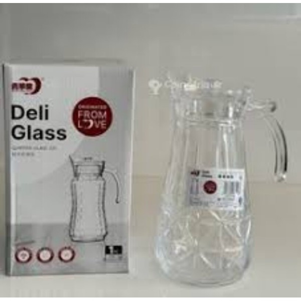 Carafe  pichet en verre transparent 1.7 Litre