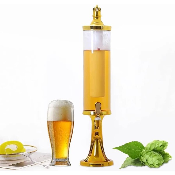 Fontaine Distributeur de boissons de 3 L  avec tube à glace à lumière LED