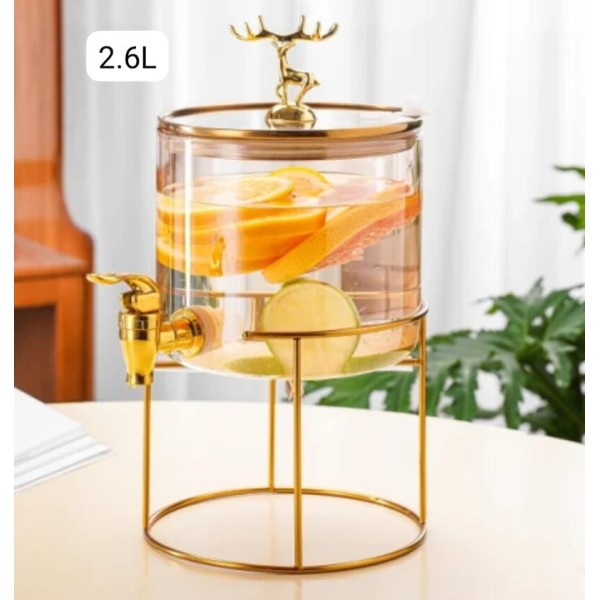 Fontaine à Boisson en Verre 2.5 L avec support