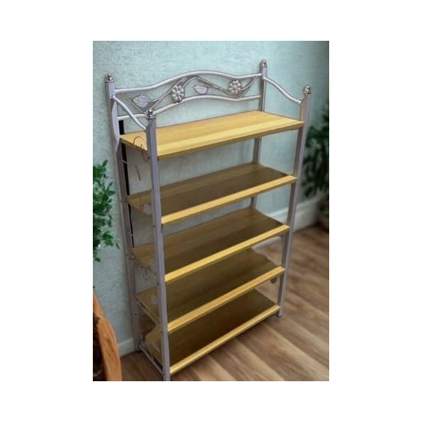 Élégance et Rangement – Étagère Blanche à 5 Niveaux au Style Poétique