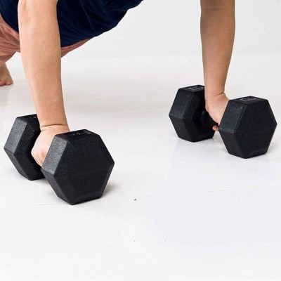 Paire d’Haltères Hexagonaux 2 x 7,5 kg – Fonte & Caoutchouc – Manche Acier Chromé – Haltères de Musculation Antidérapants Paire d’Haltères Hexagonaux 2 x 7,5 kg – Fonte & Caoutchouc – Manche Acier Chromé – Haltères de Musculation Antidérapants