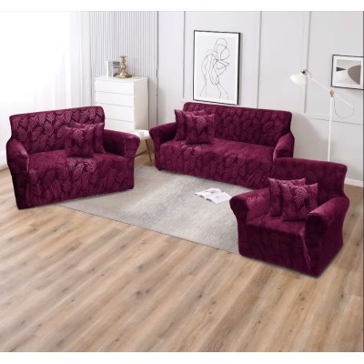 Ensemble de Housses de Canapé à Motif Feuilles – 3 Places, 2 Places et Fauteuil