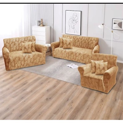 Ensemble de Housses de Canapé à Motif Feuilles – 3 Places, 2 Places et Fauteuil