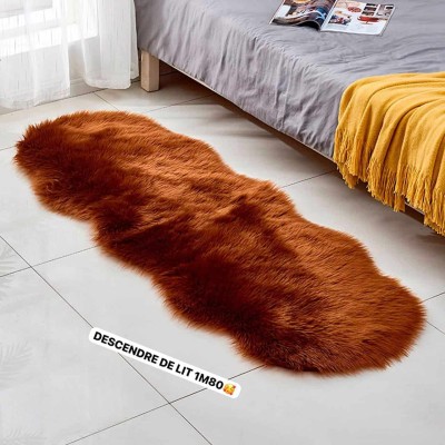 Tapis en Fausse Peau de Mouton – Moelleux et Doux – 100 x 80 cm