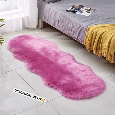 Tapis en Fausse Peau de Mouton – Moelleux et Doux – 100 x 80 cm