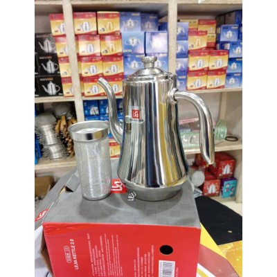 Cafetière / Théière Élégante en Acier Inoxydable 2L avec Filtre Métal – Bec Col de Cygne pour Café & Thé