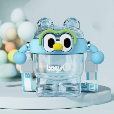 Gourde Bébé / Enfant Originale – Avec Paille, Sangle et Design Animal Mignon