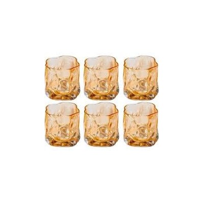 Lot de 6 Verres à Boisson en Cristal – Design Torsadé Élégant  Verres Résistants et Raffinés pour Eau, Jus, Cocktails