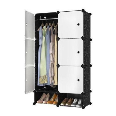 Armoire de rangement pour vêtements 2 battants