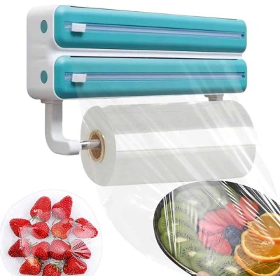 Distributeur mural 3-en-1 pour cuisine – Film alimentaire, Aluminium & Essuie-tout Distributeur mural 3-en-1 pour cuisine – Film alimentaire, Aluminium & Essuie-tout