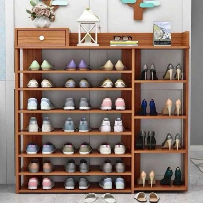 Meuble à Chaussures en Bois avec Tiroir – 2 Sections de Rangement Meuble à Chaussures en Bois avec Tiroir – 2 Sections de Rangement