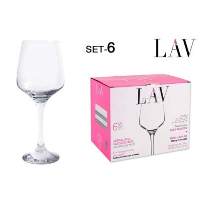 Ensemble de 6 Verres à Vin Lav – 330 ml – Verres Tout Usage – Design Élégant avec Base Renforcée Ensemble de 6 Verres à Vin Lav – 330 ml – Verres Tout Usage – Design Élégant avec Base Renforcée