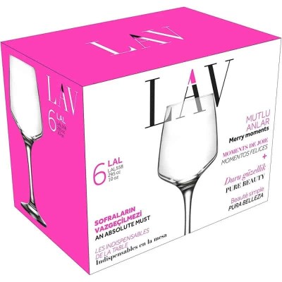 Ensemble de 6 Verres à Vin Lav – 330 ml – Verres Tout Usage – Design Élégant avec Base Renforcée Ensemble de 6 Verres à Vin Lav – 330 ml – Verres Tout Usage – Design Élégant avec Base Renforcée