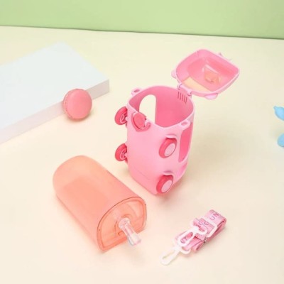 Bouteille d'eau enfant 500ml en forme de bus jouet – Étanche et ludique