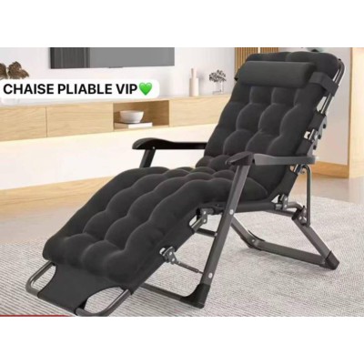 Chaise Longue Pliable avec Dossier Réglable – Pour Jardin, Terrasse, Bureau ou Camping