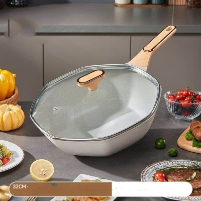 Poêle à Frire Profonde 32 cm – Antiadhésive, Chauffe Rapide, Tous Types de Feux