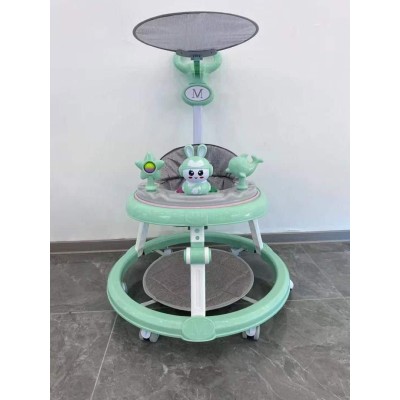 Trotteur Bébé Pliable avec Parasol, Lumière et Musique – Réglable en Hauteur dès 6 Mois