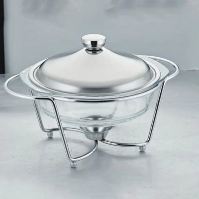 Chafing Dish 2 Litres – Réchaud de Table pour Buffet, Soupe et Plats Chauds