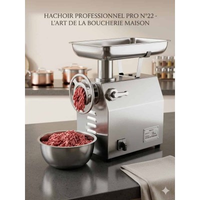 Hachoir à Viande Professionnel N°22 – Inox Robuste & Haute Performance