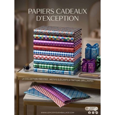 Rouleaux de Papier Cadeau Premium - Motifs Festifs et Brillants