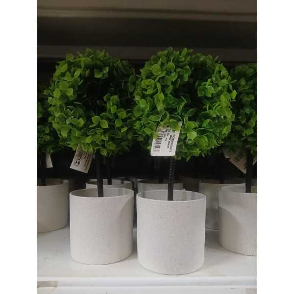 Pot de fleurs artificielles : mini plantes 2 pièces