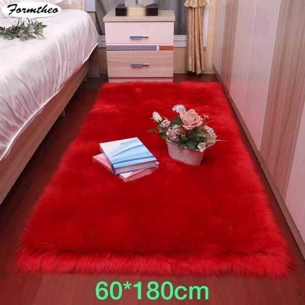 Tapis épais et doux en peluche, pour salon, chambre à coucher 60x180cm