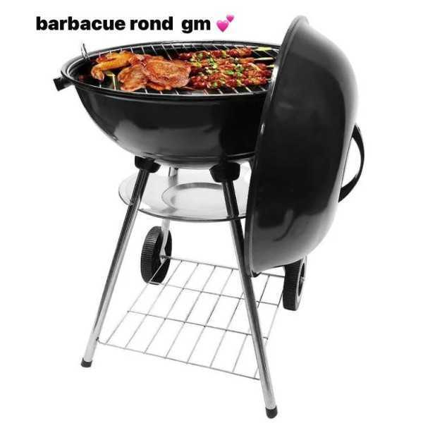 Barbecue à charbon 3 en 1 réglable avec chariot