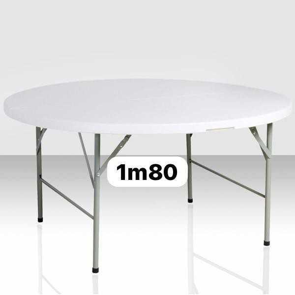 Table pliante dressage  D'évènement Ou Traiteur, Ronde Multi-Usage 1.80M