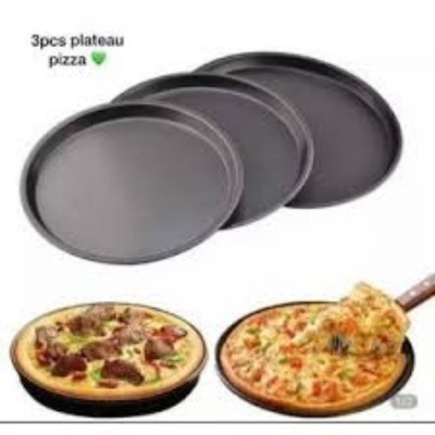 Lot de 3 Plateaux à pizza ou à gâteau antiadhésif